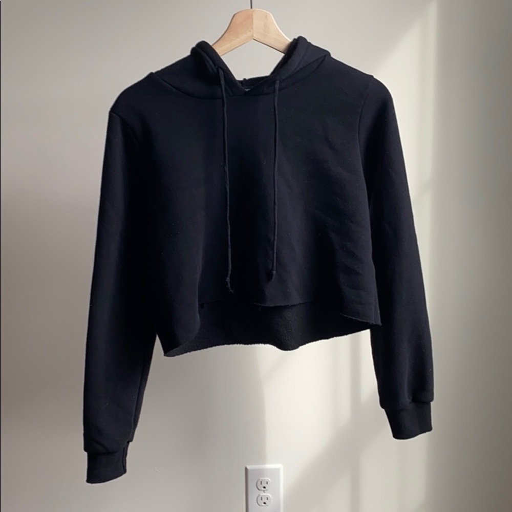 Cropped Black Hoodie